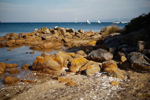 Rocks on beach